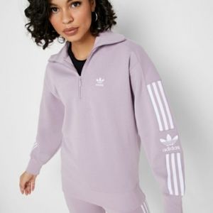 adidas originals locked up quarter zip in lilac